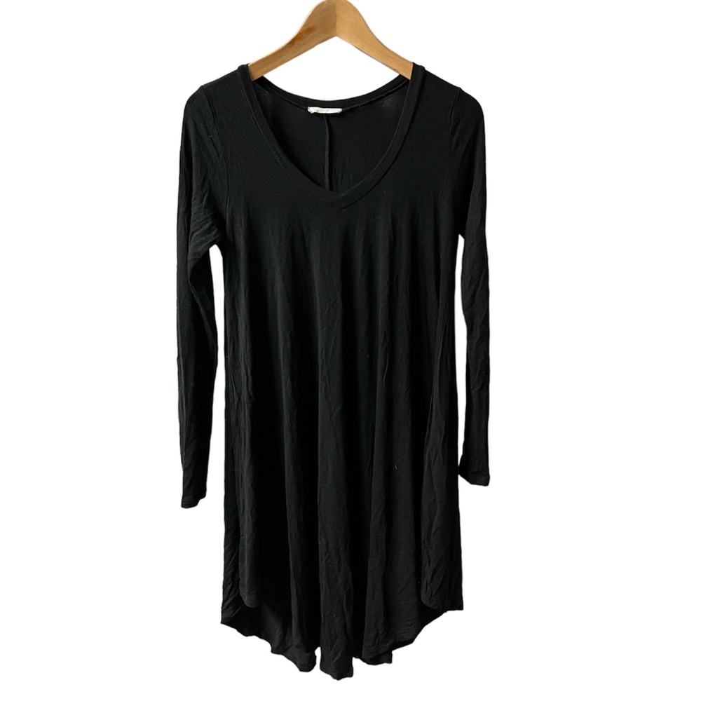 Super soft stretchy long sleeve black dress